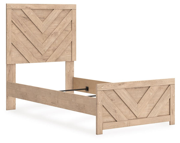 Sanginlane - Tan - Twin Panel Bed