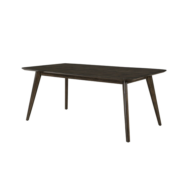 The Rex Mid-Century Modern 72" Rectangle Dining Table in Walnut Brown offers a spacious and stylish solution for your dining area. Crafted from solid rubberwood, manufactured woods, and oak veneers, this table ensures exceptional stability and longevity. 