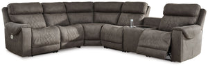  this power reclining sectional with console creates a comfortable place to gather with family and friends. The sectional