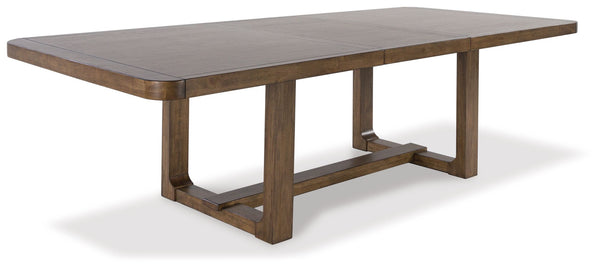 This dining extension table sits comfortably at the intersection of modern lodge and farmhouse aesthetics. Your warm and welcoming disposition is reflected in its charming architectural elements and light brown glazed finish. Even with its poise, it remai