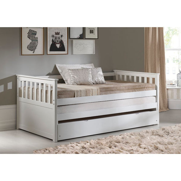  Mission Style Side Panels Box Spring Not Required: Slat System Included (12+12+12) Shelter Style Daybed Slatted Armrest: Mission Style Roll-Out Beds (Twin Size)