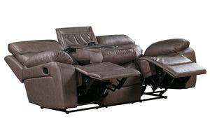 Theon - Manual Reclining Sofa Loveseat And Recliner - Stokes Toffee