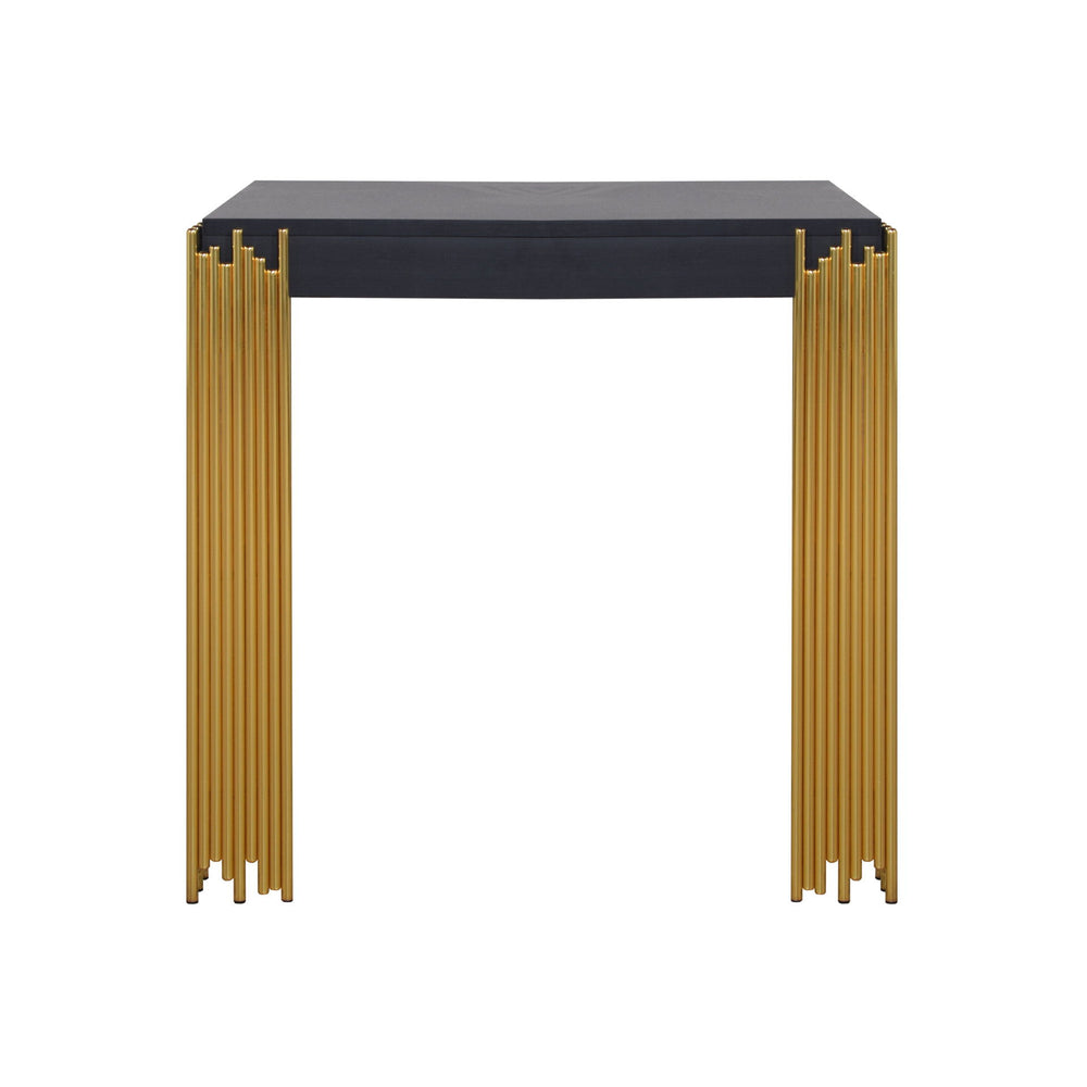 The Empire End Table is a sleek and durable addition to your living space. Crafted with eco-friendly manufactured woods and adorned with a sophisticated black finish, this table exudes contemporary charm while ensuring long-lasting strength and durability