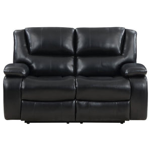 Camila - Upholstered Motion Reclining Loveseat - Black