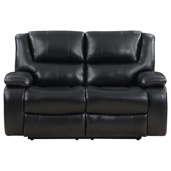 Camila - Upholstered Motion Reclining Loveseat - Black