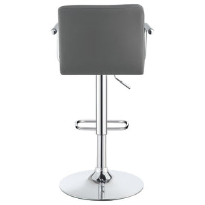 Palomar - Adjustable Height Bar Stool - Gray And Chrome