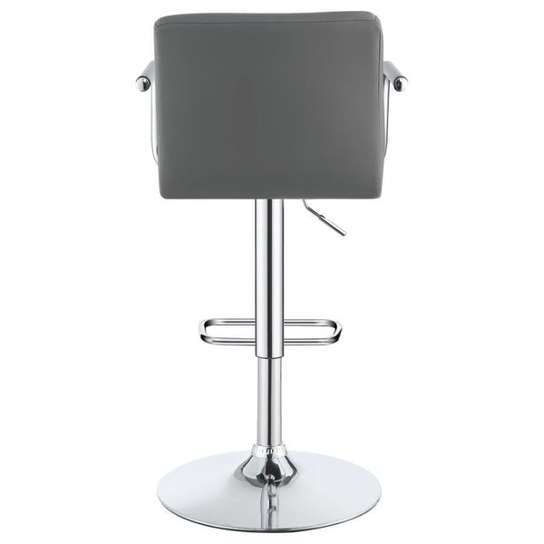 Palomar - Adjustable Height Bar Stool - Gray And Chrome