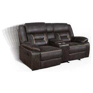 Greer - Upholstered Motion Reclining Loveseat - Brown