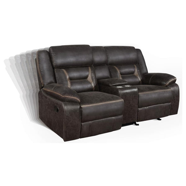 Greer - Upholstered Motion Reclining Loveseat - Brown