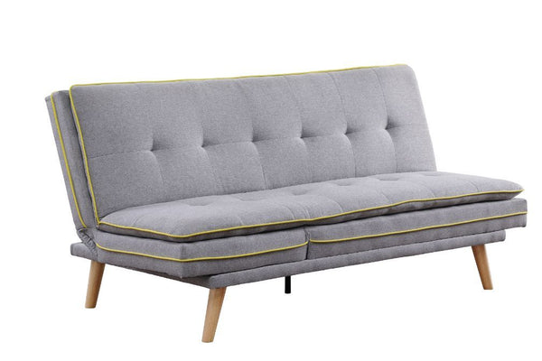 Ready to embrace a smart, breezy living space? Full upholstered in a fresh and airy linen, the Savilla Adjustable Sofa offers a full foam seating with tufted details to create a cozy sittingÂ area. Supporting the sofa, wooden legs in a oak finish lend a b