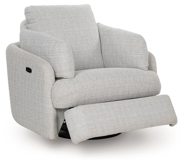 Alainmont Next-Gen Nuvella - Stone - Swivel Power Recliner