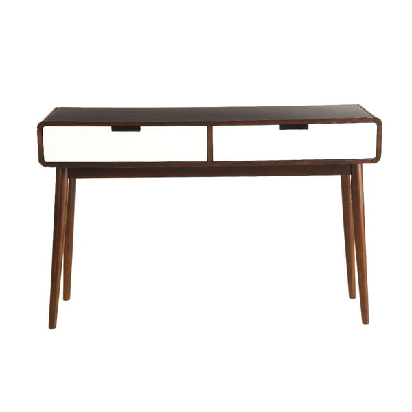  taking the finish dark and adding a high contrast look with white drawers. This sofa table has style and plenty of function. The drawer cut out i