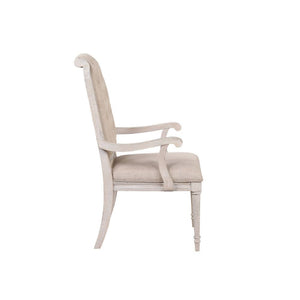  Arm Chair (High Back) Stationary Seat: Standard Dining Height Padded SEAT & BACK: Fabric () _ Padded Backrest: Rolled with Wooden Trim