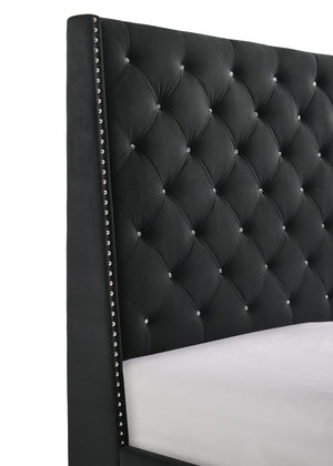 Chantilly - California King Upholstered Bed - Black