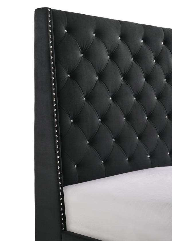 Chantilly - King Upholstered Bed - Black