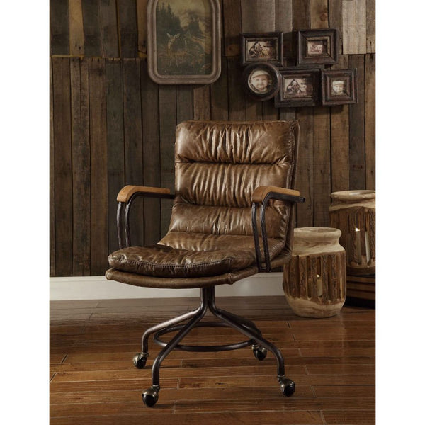Harith - Executive Office Chair - Vintage Whiskey Top Grain Leather