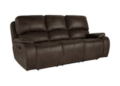 Immerse yourself in comfort and style with the Brookings Dual Recliner Sofa in rustic brown. Upholstered in a leather-look polyester/pu fabric, this sofa offers the luxurious appearance of real leather without the hefty price tag. Tailored to perfection w