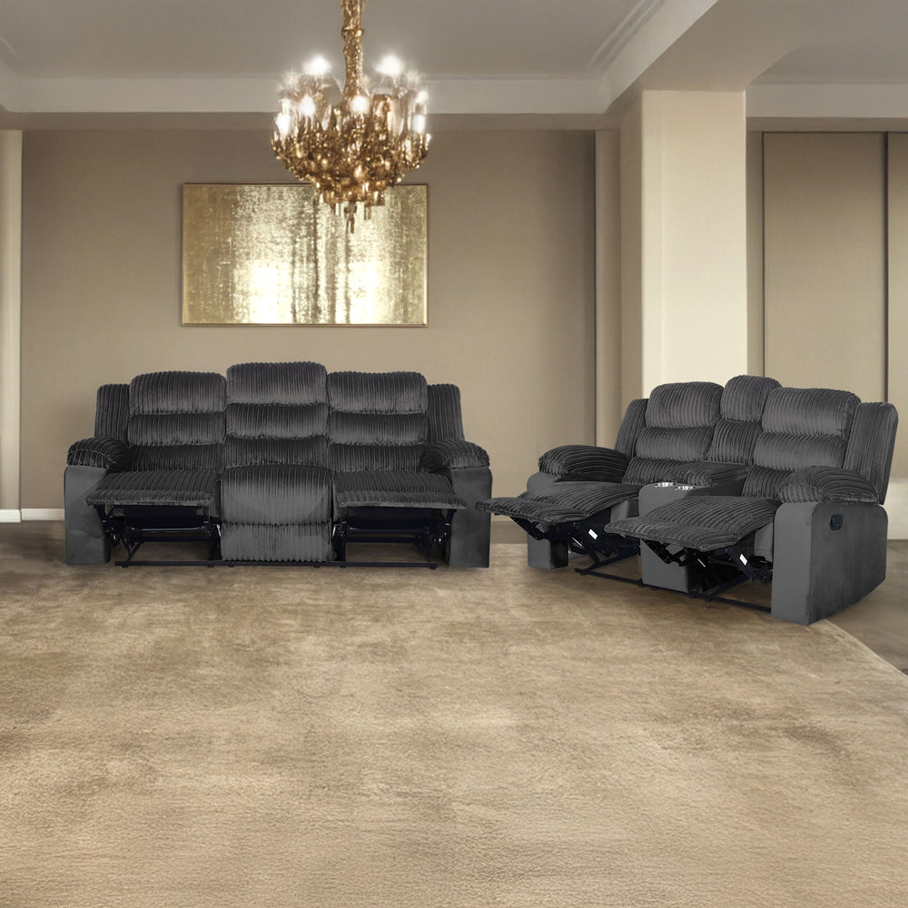 Willow - 2 Piece Sofa & Loveseat - Gray