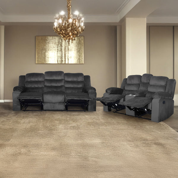 Willow - 2 Piece Sofa & Loveseat - Gray