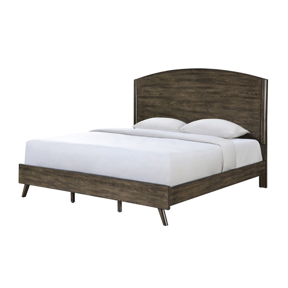 The Rex Bed in Walnut Brown is a marvel of both form and function. Including a headboard, footboard, two side rails, and a slat kit, this bed is crafted from solid rubberwood, manufactured woods, and oak veneers, ensuring unparalleled stability and longev