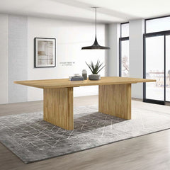 Combining modern elegance with sturdy construction, Einar collection Dining Table is perfect for both everyday meals and special gatherings. The unique vertical striations add a touch of texture and sophistication, making it a standout piece in any dining