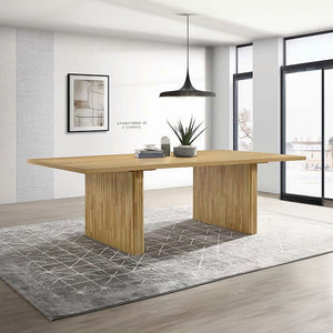 Combining modern elegance with sturdy construction, Einar collection Dining Table is perfect for both everyday meals and special gatherings. The unique vertical striations add a touch of texture and sophistication, making it a standout piece in any dining