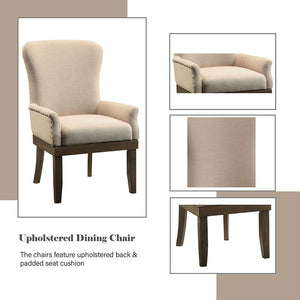  combines a bold table top finish with a trestle table stand. The Wingback chairs features gently curved ba