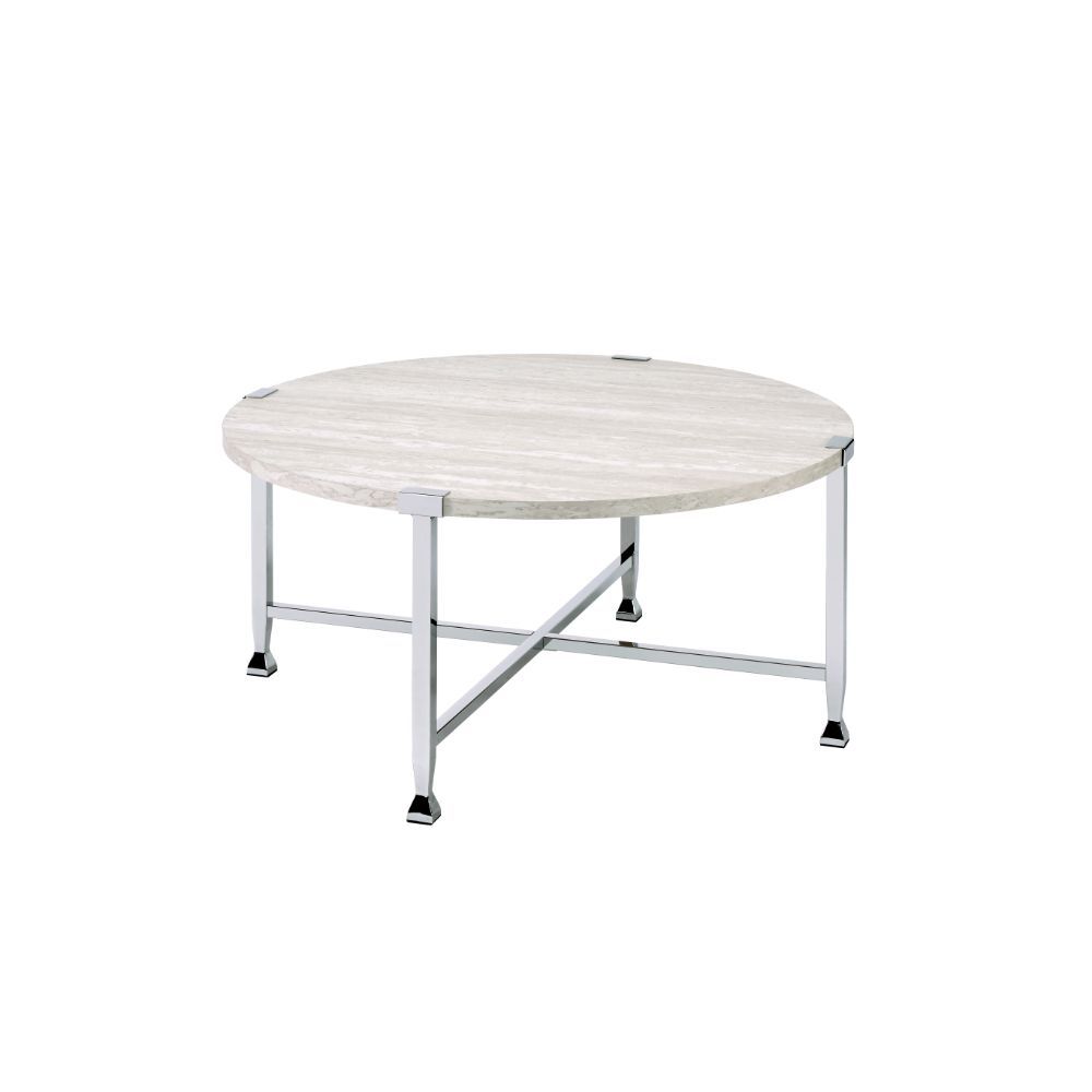 Equally ideal for resting a tray of drinks or displaying an eye-catching floral display, this Brecon occasional set is a must-have in your living room. Featuring a round wooden top and chrome metal legs, the set will bring a touch of modern but simple fla