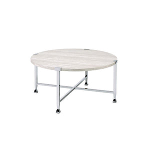 Equally ideal for resting a tray of drinks or displaying an eye-catching floral display, this Brecon occasional set is a must-have in your living room. Featuring a round wooden top and chrome metal legs, the set will bring a touch of modern but simple fla