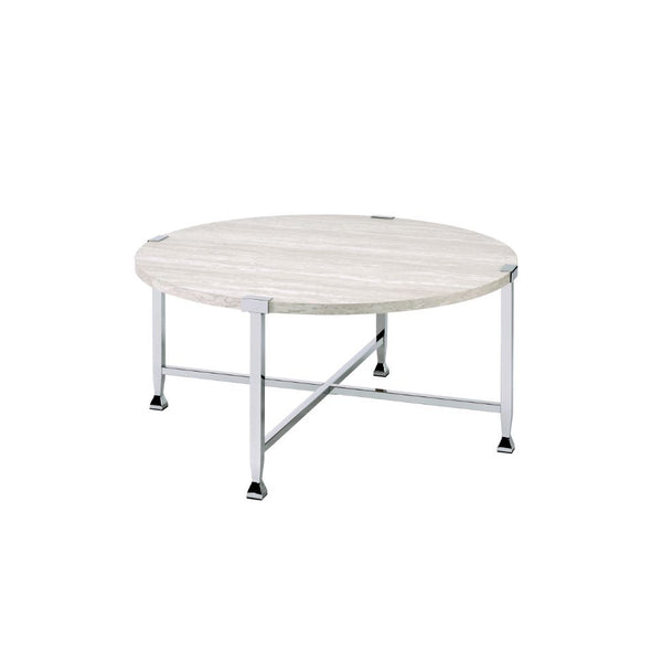 Equally ideal for resting a tray of drinks or displaying an eye-catching floral display, this Brecon occasional set is a must-have in your living room. Featuring a round wooden top and chrome metal legs, the set will bring a touch of modern but simple fla