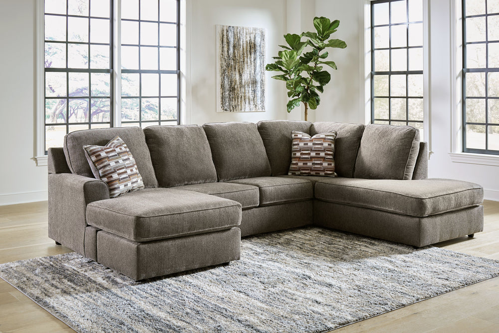 Complete your at-home retreat with this casually chic sectional with chaise. The luxe herringbone chenille upholstery is indulgently plush to the touch. With its clean-lined construction, this sectional seamlessly pairs with contemporary aesthetics, makin