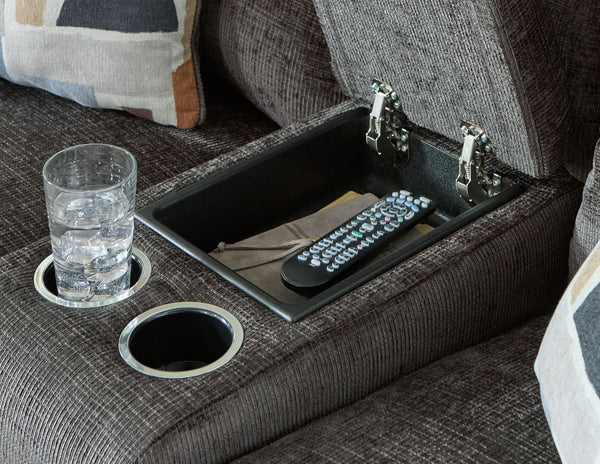 Kanlow - Dusk - Dbl Reclining Loveseat with Console