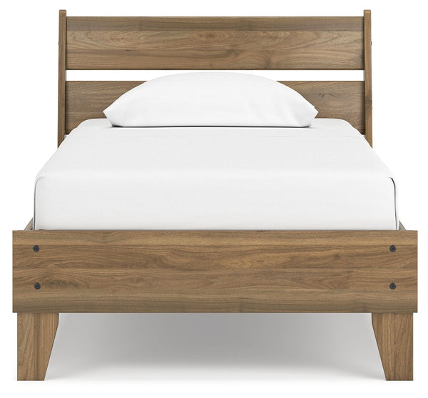 Deanlow - Honey - Twin Platform Panel Bed
