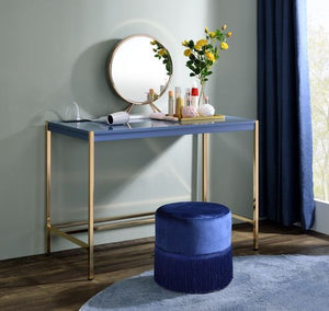 Midriaks - Writing Desk - Navy Blue & Gold Finish