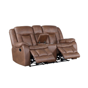 Morello - Console Loveseat With Dual Recliners - Brown