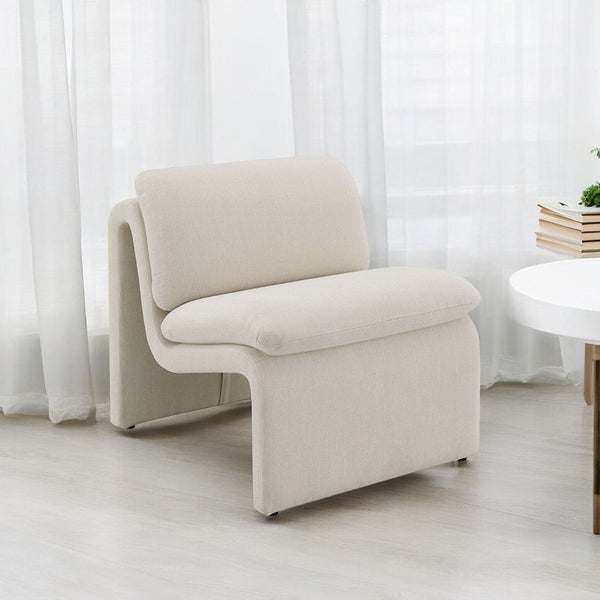 Jaeda - Accent Chair - Ivory Boucle