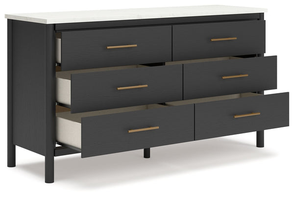 Cadmori - Black / White - Six Drawer Dresser