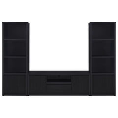 Winfield 3-piece Entertainment Center 60-inch TV Stand Black