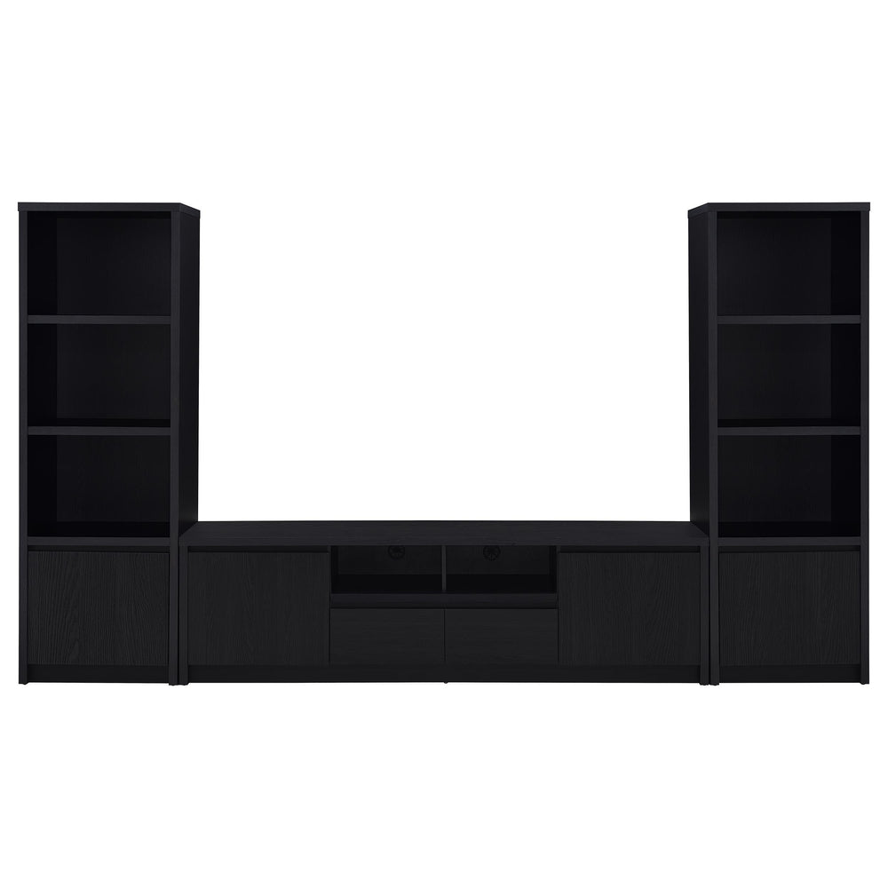 Winfield 3-piece Entertainment Center 78-inch TV Stand Black