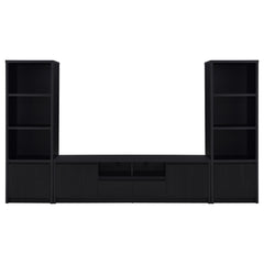 Winfield 3-piece Entertainment Center 78-inch TV Stand Black