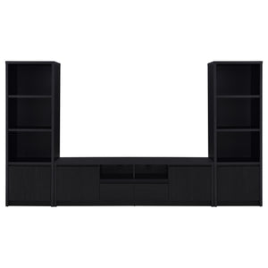 Winfield 3-piece Entertainment Center 78-inch TV Stand Black