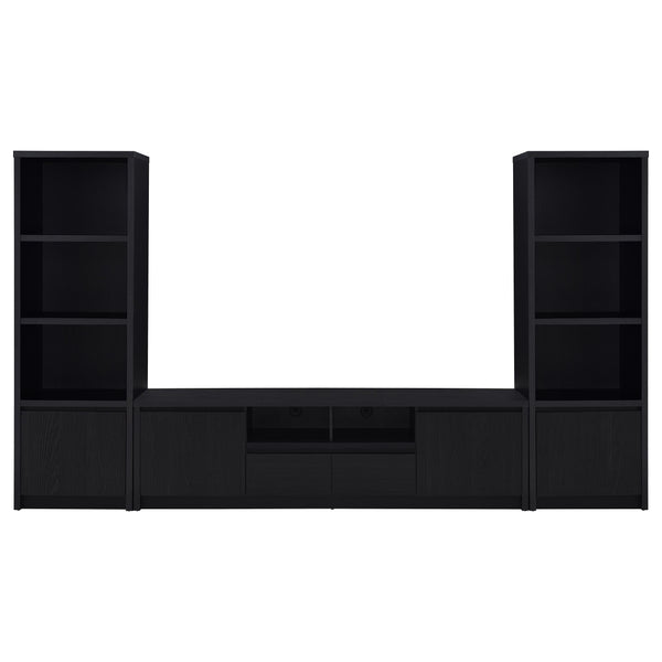 Winfield 3-piece Entertainment Center 78-inch TV Stand Black
