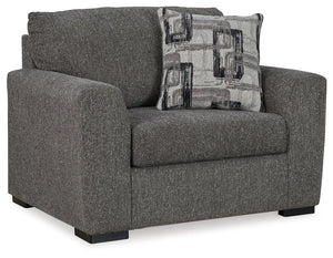 Contemporary in scale and silhouette, this oversized chair embodies curated comfort. An impressive width provides ample room to spread out without compromising on style. Kick back with family and friends for the latest streaming hit or big gameâ€”with thi