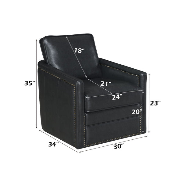 Rocha - Swivel Chair With Glider - Black