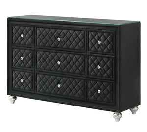 Cameo - King 4 Piece Bedroom Set - Black