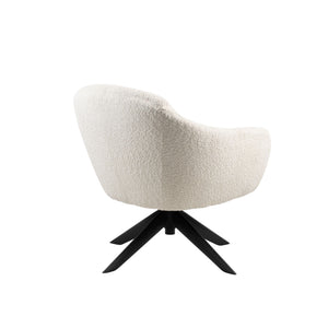 Fleming - Boucle Swivel Lounge Chair - Ivory