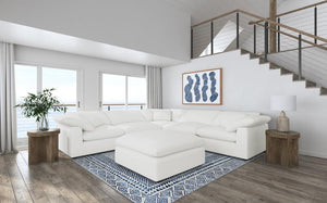 Raleigh - Boucle Upholstered Ottoman - Ivory