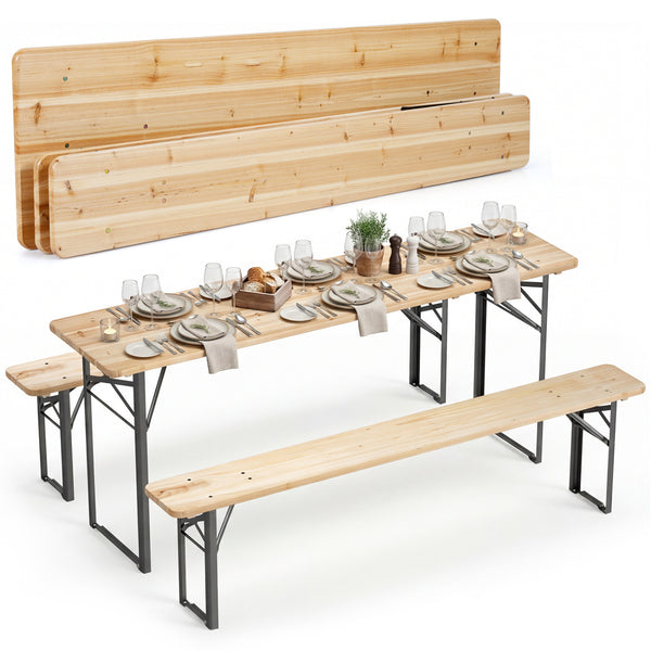 Solid fir wood for long-lasting durability and natural beauty<br>Allow for smooth touch and easy cleaning with splinter-free surface<br>Ensure stable and reliable support with sturdy metal frame<br>Reinforced X-shaped structure for additional stability<br