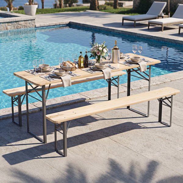 Solid fir wood for long-lasting durability and natural beauty<br>Allow for smooth touch and easy cleaning with splinter-free surface<br>Ensure stable and reliable support with sturdy metal frame<br>Reinforced X-shaped structure for additional stability<br