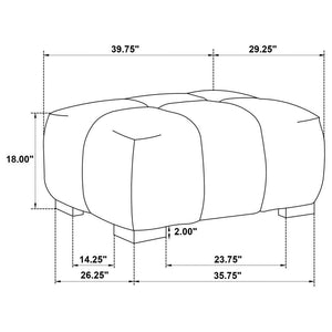 Octavia - Upholstered Rectangular Ottoman - Camel